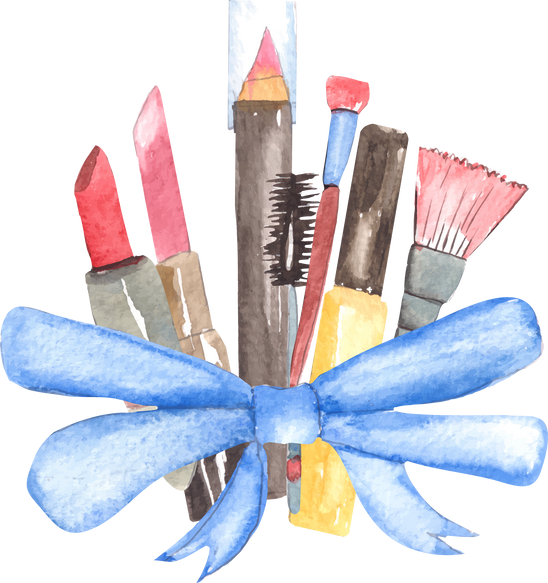 Hand drawn watercolor Cosmetic Lipstick